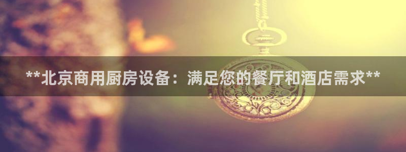 d88尊龙凯时：**北京商用厨房设备：满足您的餐厅和酒店需求